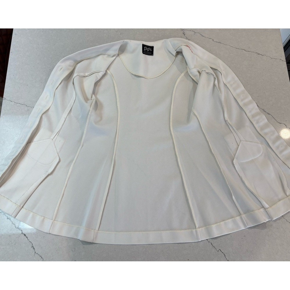 Vtg 70s Zazie London Mod Tennis Dress White Pleated Mini Red Blue XS S 17" P2P - Picture 5 of 11